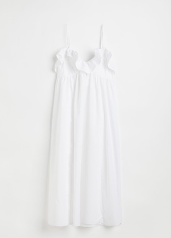 Білий відвертий сукня а-силует H&M однотонна