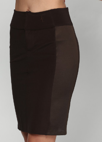 Коричневая кэжуал однотонная юбка Versace Jeans Couture мини