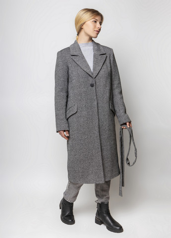 Серое демисезонное Пальто однобортное O`zona milano