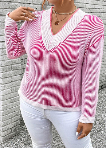 Рожевий демісезонний пуловер пуловер SHEIN