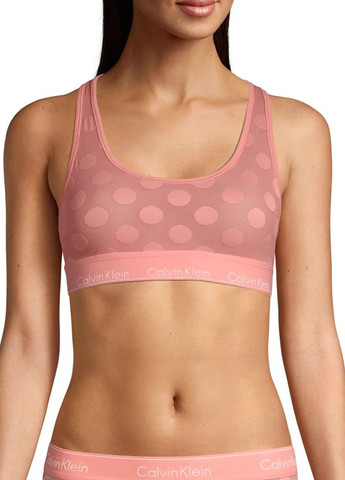 Світло-рожевий топ бюстгальтер Calvin Klein без кісточок нейлон