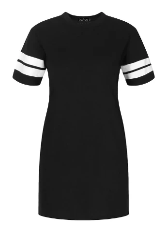 Черное кэжуал платье Boohoo однотонное