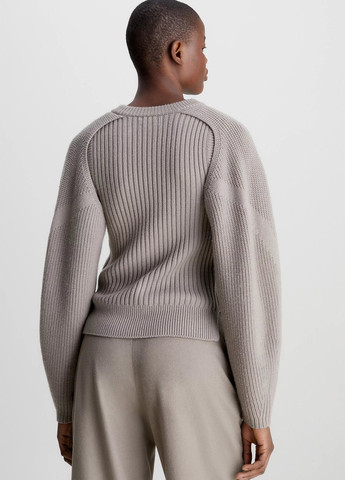 Серо-бежевый зимний свитер Calvin Klein