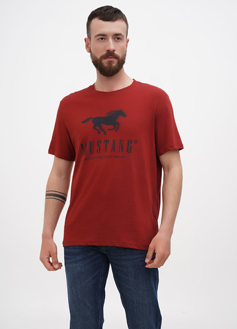 Темно-червона футболка Mustang