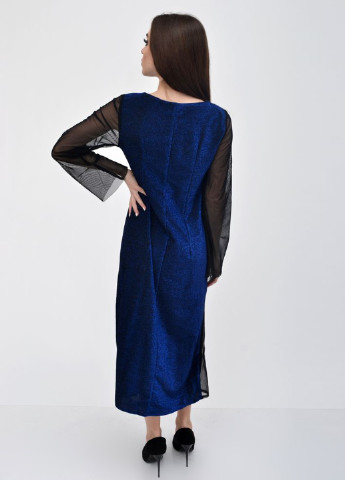 Темно-синя коктейльна сукня футляр Kamomile однотонна