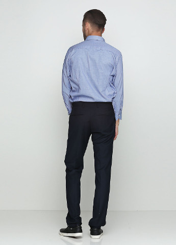 Темно-синие кэжуал демисезонные со средней талией брюки Mango