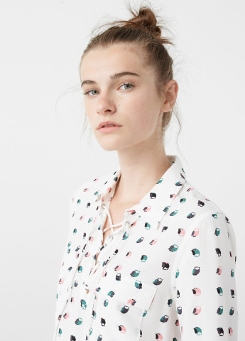 Комбинированная блуза Mango
