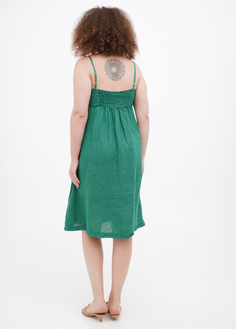 Зеленое кэжуал платье а-силуэт Made in Italy однотонное