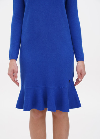 Синее кэжуал платье платье-свитер LF Women однотонное