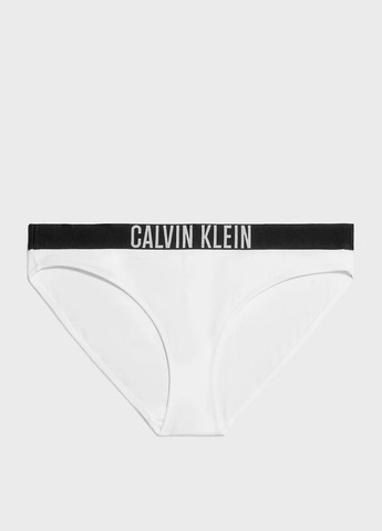 Белые купальные трусики-плавки с логотипом Calvin Klein