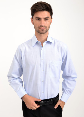 Голубой кэжуал рубашка в клетку Ager с длинным рукавом