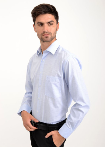 Голубой кэжуал рубашка в клетку Ager с длинным рукавом