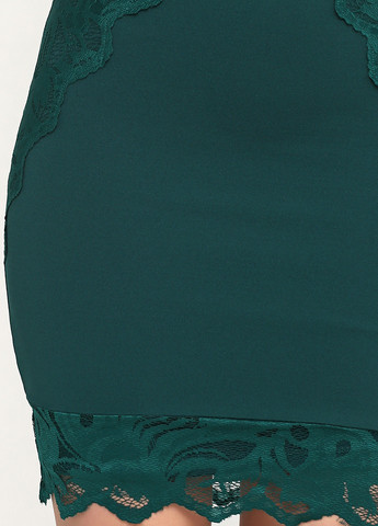 Изумрудная кэжуал однотонная юбка H&M карандаш