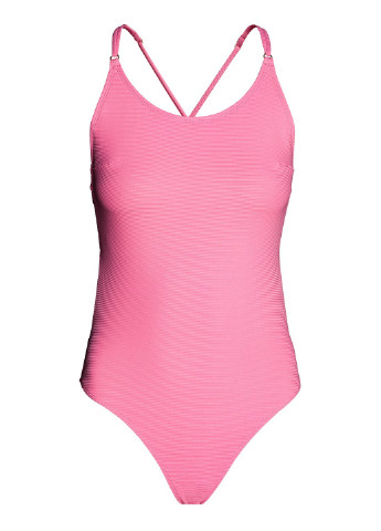 Розовый летний купальник сдельный H&M