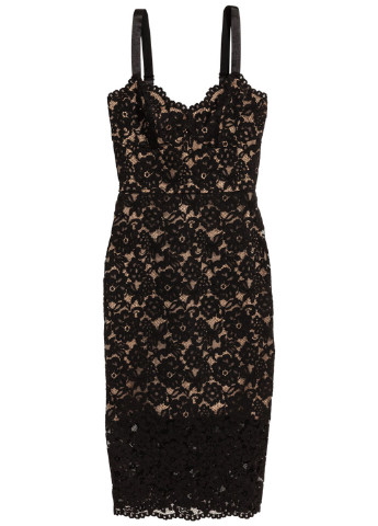 Черное коктейльное платье H&M фактурное