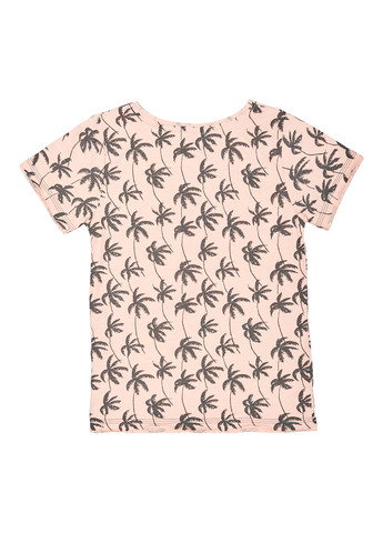 Бежевая летняя футболка Фламинго