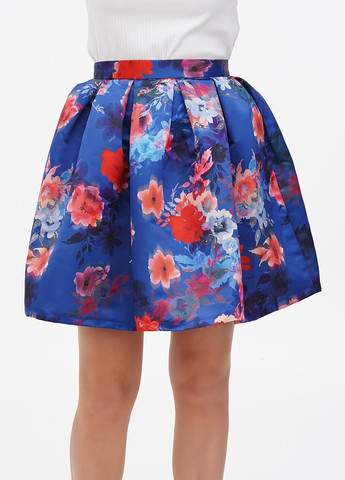 Синяя кэжуал цветочной расцветки юбка Closet клешированная