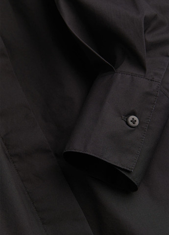 Черное кэжуал платье рубашка H&M однотонное