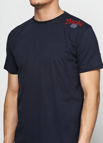 Темно-синяя футболка с коротким рукавом Dobermans Aggressive