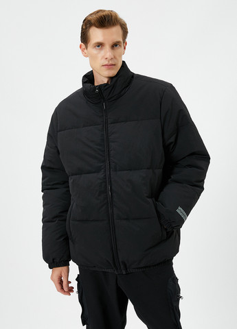 Чорна демісезонна куртка KOTON