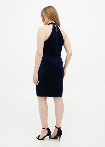 Темно-синее вечернее, кэжуал платье Mango однотонное
