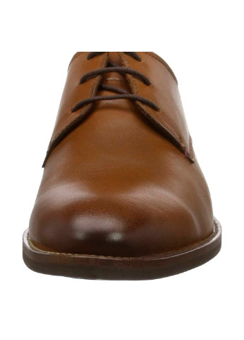 Коричневые классические кожанные туфли Tommy Hilfiger на шнурках