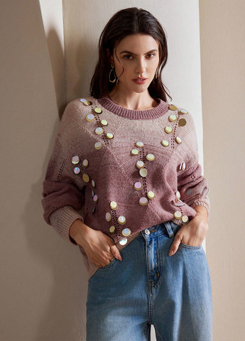 Рожево-ліловий демісезонний джемпер джемпер SHEIN