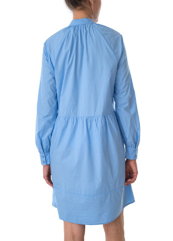 Голубое кэжуал платье Marc Aurel однотонное