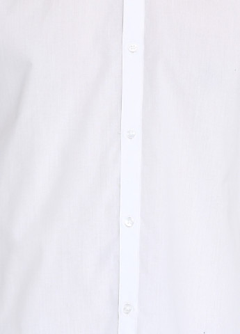 Белая классическая рубашка однотонная H&M с длинным рукавом