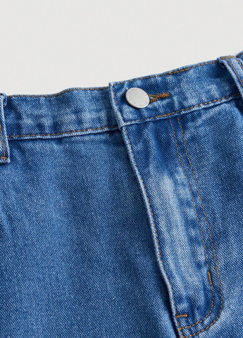 Голубые демисезонные клеш джинсы SHEIN