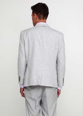 Пиджак F&F с длинным рукавом меланж светло-серый кэжуал