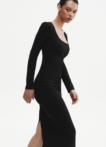 Чорна кежуал сукня футляр Gepur однотонна