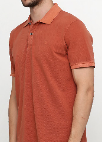 Оранжевая футболка-поло для мужчин JACK&JONES однотонная