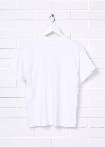 Белая летняя футболка с коротким рукавом Tultex