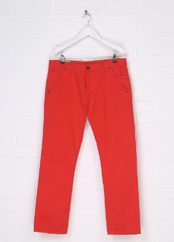 Красные демисезонные прямые джинсы Tom Tailor