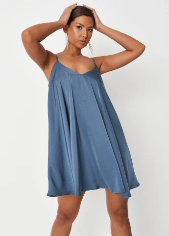 Синее кэжуал платье Missguided однотонное