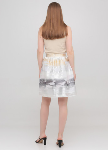 Белая кэжуал с абстрактным узором юбка Sarah Chole клешированная