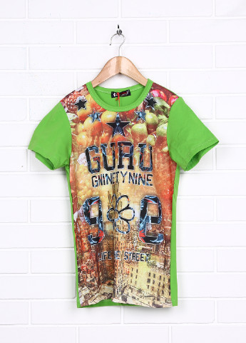 Салатовая летняя футболка с коротким рукавом Guru
