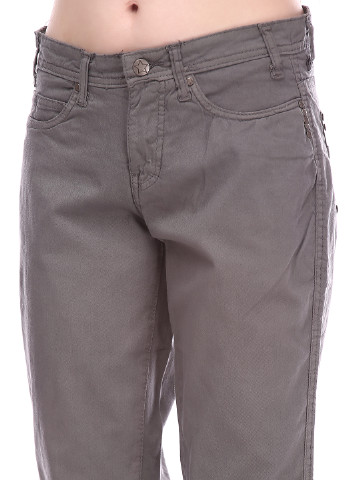 Серые кэжуал демисезонные прямые брюки Ofelia