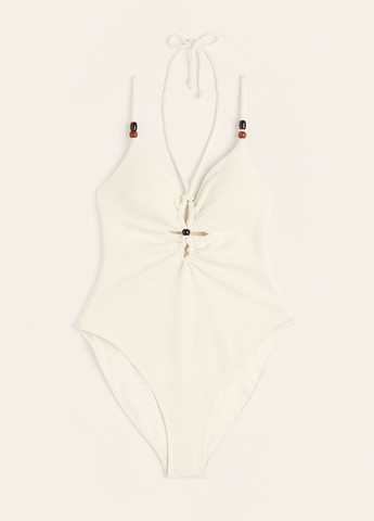 Білий літній купальник суцільний H&M