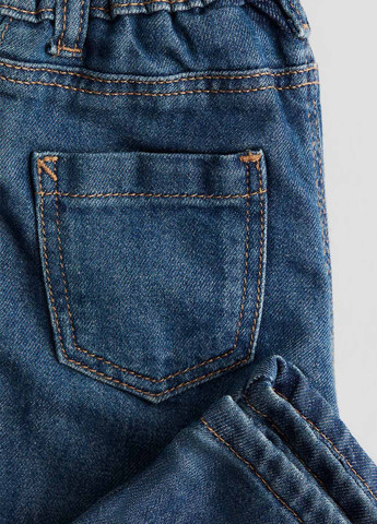 Синие демисезонные зауженные джинсы H&M