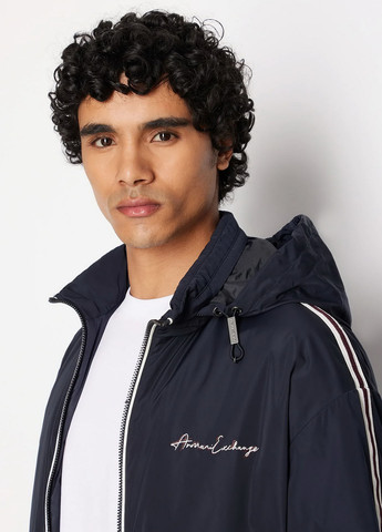 Темно-синяя демисезонная куртка Armani Exchange