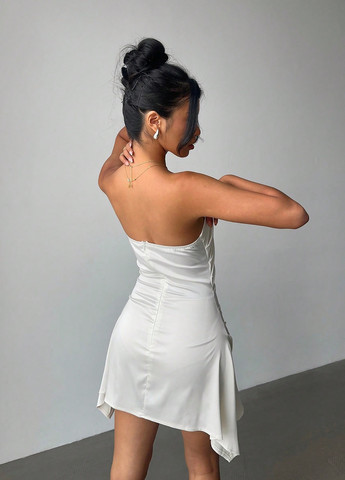 Кремова кежуал сукня бандо SHEIN однотонна