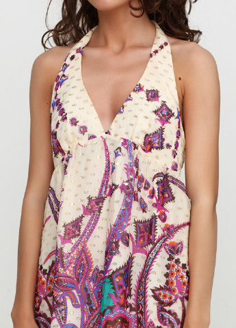 Молочное кэжуал платье а-силуэт Tibi с абстрактным узором
