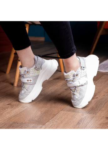 Женские кроссовки Dorky 1707 36 23 см Серебро Fashion серебряные демисезоны (223576474)