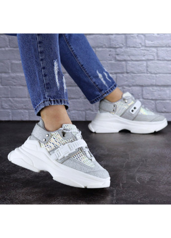 Женские кроссовки Dorky 1707 36 23 см Серебро Fashion серебряные демисезоны (223576474)