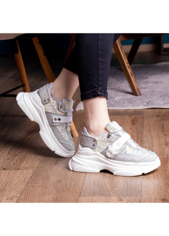 Женские кроссовки Dorky 1707 36 23 см Серебро Fashion серебряные демисезоны (223576474)