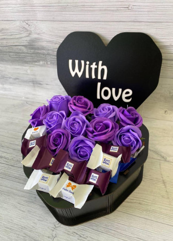 Подарочный набор Lilac Heart, подарок на день рождения, жене, девушке, подруге, сестре, маме. Кукумбер (253654843)