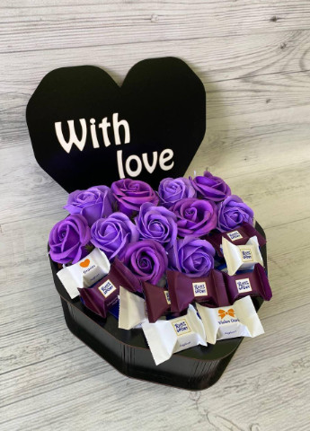 Подарочный набор Lilac Heart, подарок на день рождения, жене, девушке, подруге, сестре, маме. Кукумбер (253654843)