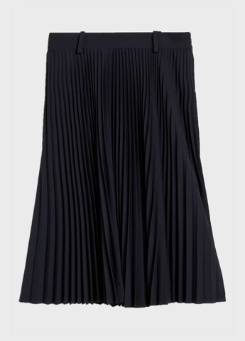 Темно-синяя кэжуал однотонная юбка Tommy Hilfiger плиссе